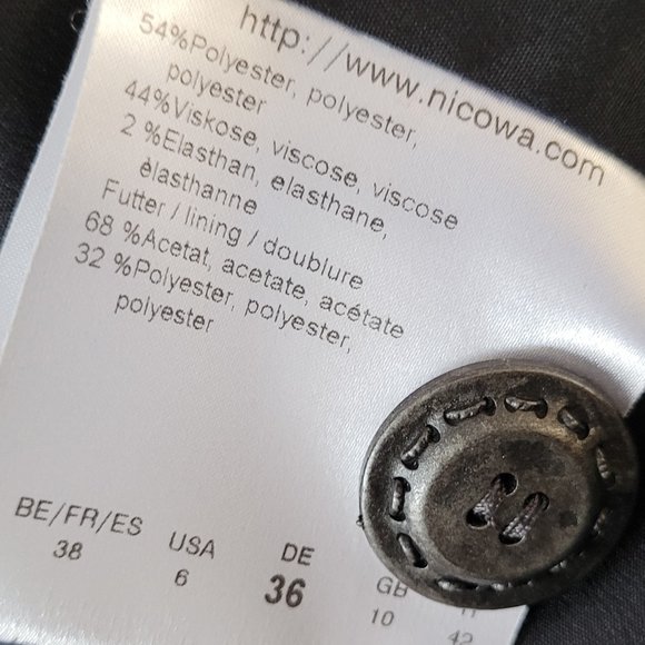 Nicowa Taupe and Black Wide Leg Pant Suit US 6 - Picture 8 of 16